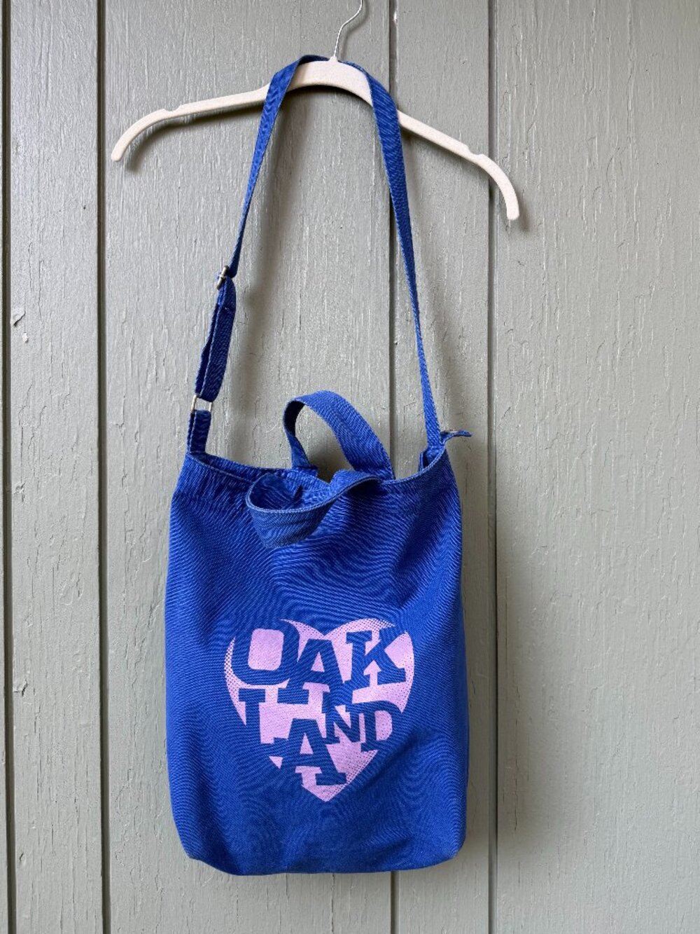 Vintage BAGGU Oakland Duck Bag Canvas Tote Crossbody – Old School Snap Closure